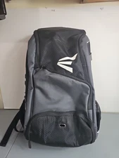 Easton Youth Baseball Softball Backpack Sports Bat Bag Black Grey Gray