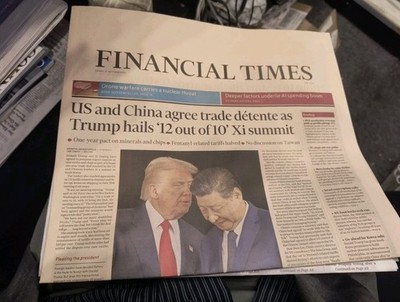 Financial Times Friday 31 October 2025 US And China Agree Trade Detente As Trump