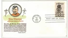 GUNDEL HANDPAINTED FDC 2089 FOOTBALL JIM THORPE INDIAN ATHLETE SHAWNEE OKLAHOMA