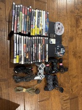 Paquete de consola Sony PS2 FAT + 35 juegos, 3 controladores, 2 tarjetas de memoria ¡FUNCIONA!