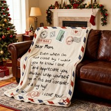 Gifts for Mom Christmas, Throw Blankets Anniversary Birthday Gift for Mom fro...