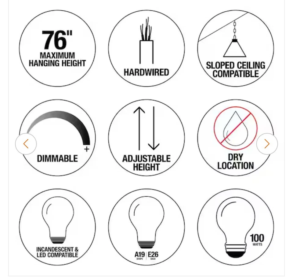 HDC Barton Bay 1-Light Bronze & Champagne Pewter Orb Mini Pendant Hangling Light - Image 3 of 4