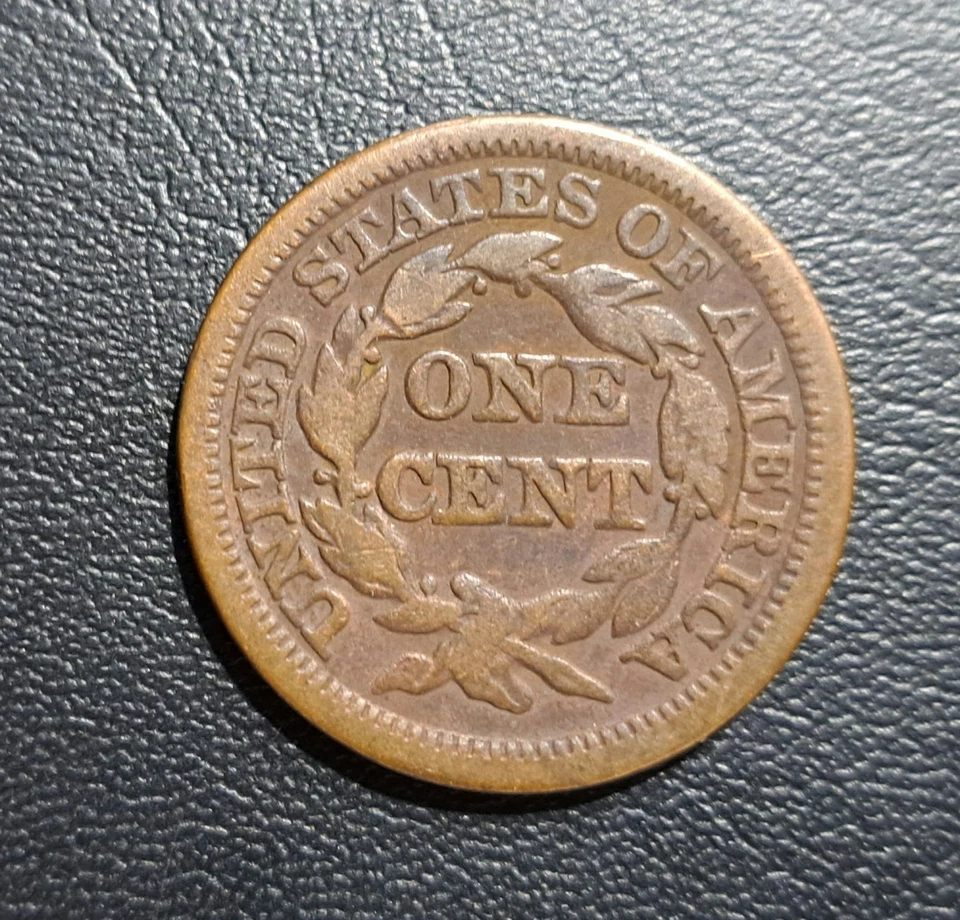 1847, 1848 Cabelo Trançado, Centavo Grande, Conjunto de Duas Moedas, Moedas Muito Finas, Bom - Imagem 4 de 4