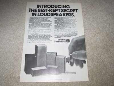 Celestion Speaker Ad, 1980, Ditton,1 pg, Entire Line