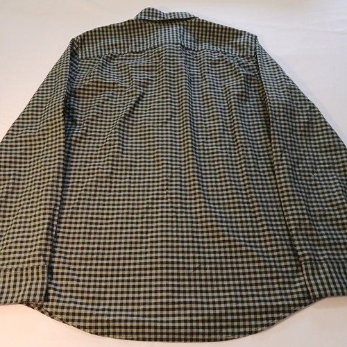 Camicia a quadretti da uomo bianca e verde scuro Gap slim con colletto abbottonato taglia L - Foto 2 di 10