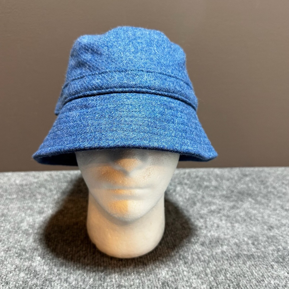 NEW J Crew Bucket Hat Cap Adult Small Medium Blue Wool Sun  display picture 1