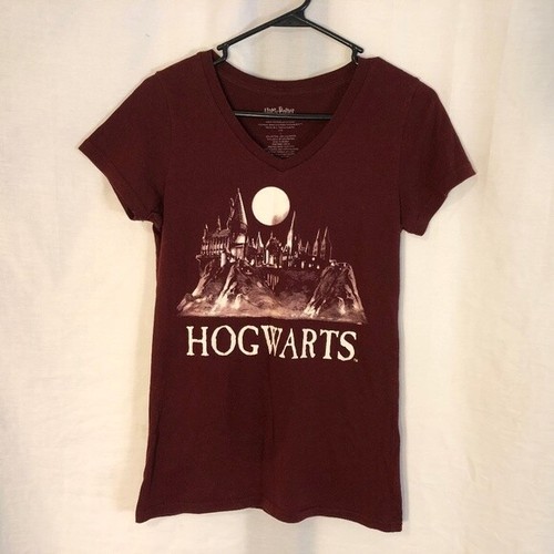 Harry Potter Para Mujer Talla Grande Blusa Camiseta Manga Corta Camisa  Hogwarts Granate | eBay