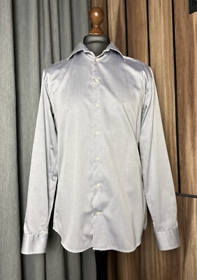 Eton Slim Fit Shirt Cotton Long Sleeve Men's Size 41 - 16 1/2
