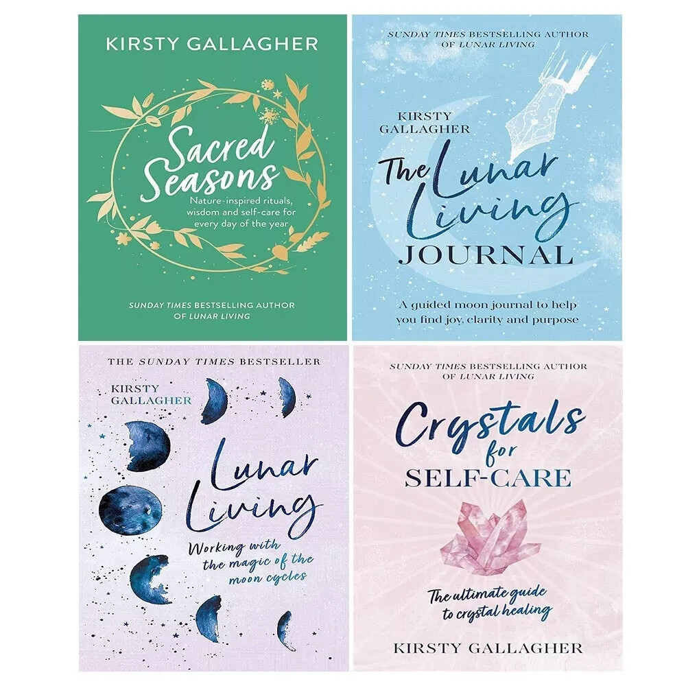 Kirsty Gallagher Collection 4 Books Set Lunar Living Journal, Sacred Seasons NEW