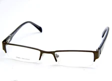 NEW CONTOUR FM13031 MATTE DARK BROWN SEMI RIMLESS RX EYEGLASSES RX 49-18-135 MM