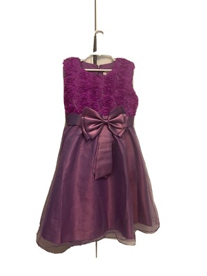 Girls Purple Party Dress Special Occasion Size