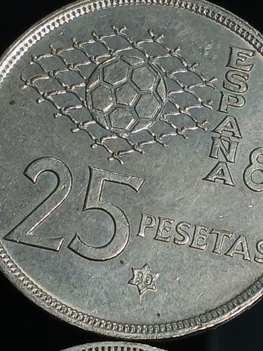 Lot OF 39 Spanish Pesetas Coin 50, 25, 5, 1, 0.50, 0.01= 1870_1957 Thru 1983 - Picture 14 of 24