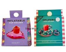 Disney Minnie Mouse or Heart Shaped Inflatable Cup Holder Beach Pool New Primark