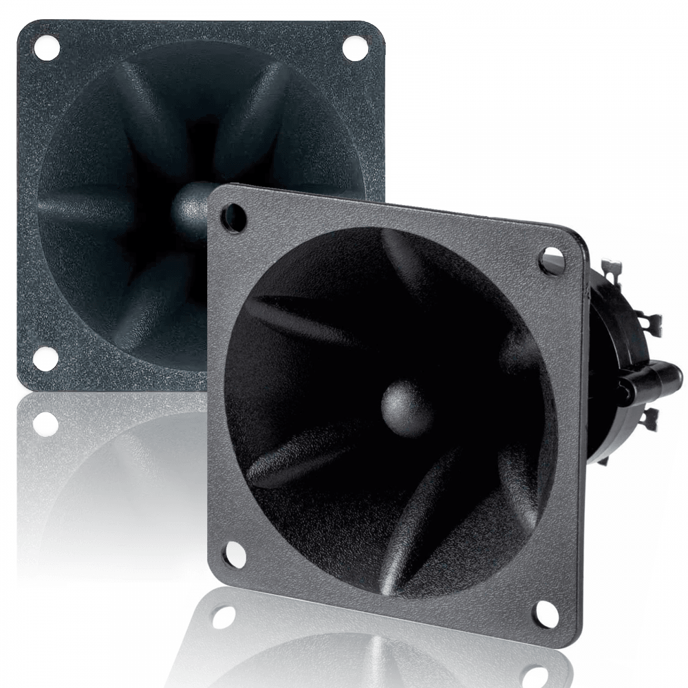 Square Piezo Horn Tweeters (Pair) 1/4 Inch 85 x 85mm PA Hi-Fi