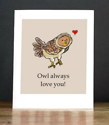 Papyrus Valentine/'s Day Card OWL DISPLAYABLE CARD /"Owl Always Love You/"