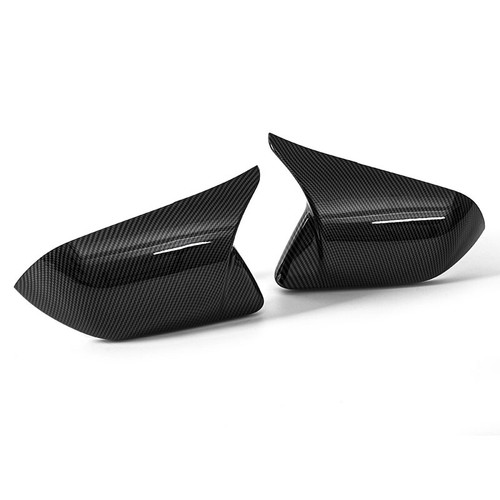 Carbon Fiber Horn Style Rearview Side Mirror Cover Cap For Ford Mustang 2015-21 - Imagen 8 de 10