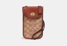 Coach - Flat Turn lock Crossbody In Signature Canvas