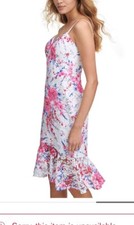 Gorgeous Sexy GUESS White Lace Floral Bodycon Event Dress Sz 12 Flared Hem NWT