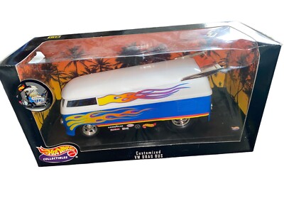 HOT WHEELS COLLECTIBLES CUSTOMIZED VW DRAG BUS 1:18- RARE