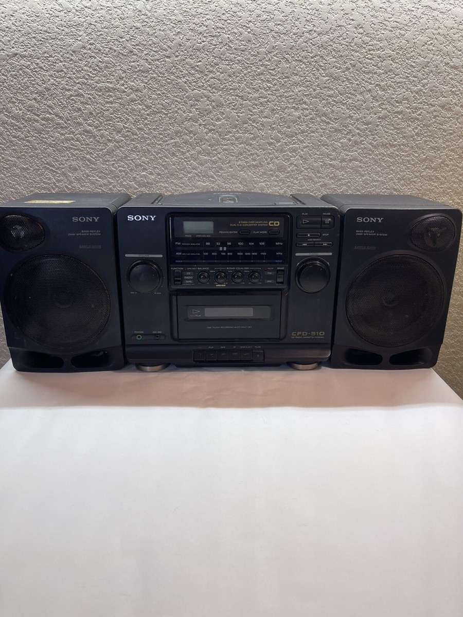 SONY CFD－５１０ ドデカホーン バブルラジカセ Boom Box 美品 Sony CFD-510 Mega Bass Compact Disc FM AM Radio Working NO