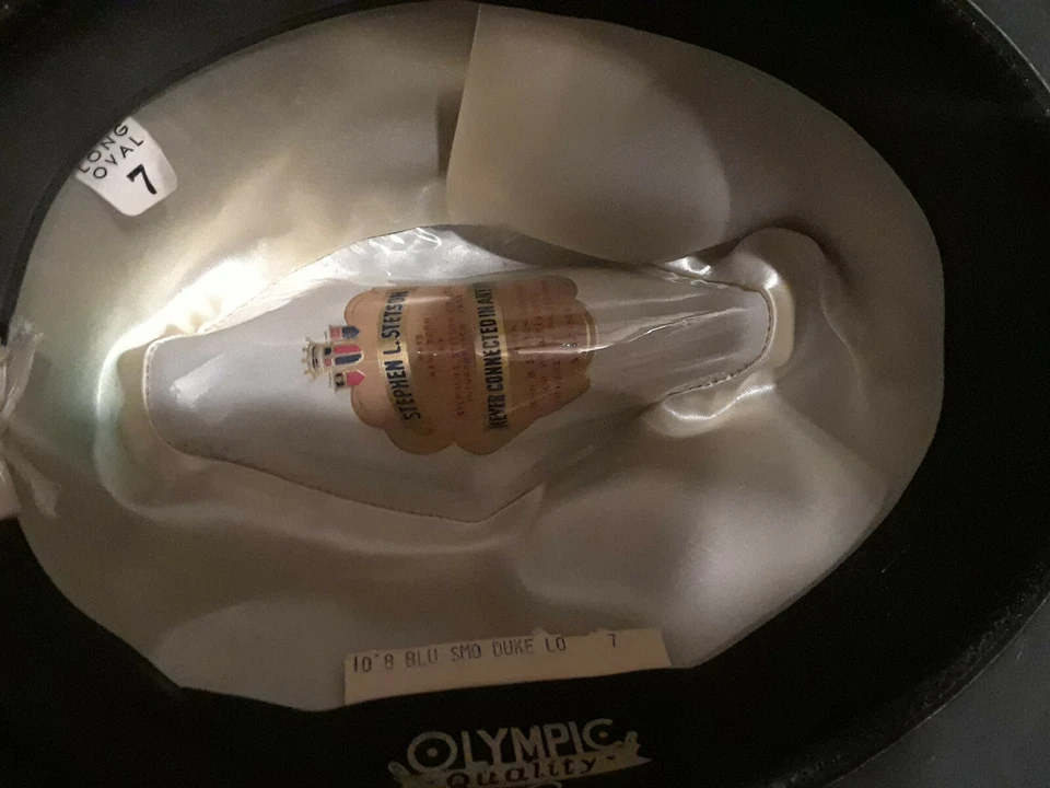 Stephen L. Stetson Fedora Style Hat Size 7 Forest Green Suede Vtg. Early Century - Image 4 of 4