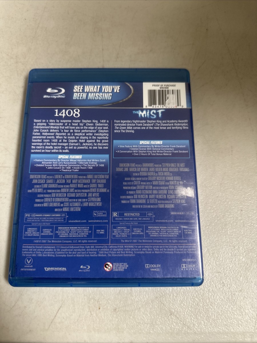1408 / The Mist Blu-ray Stephen King Double Feature 2-Disc
