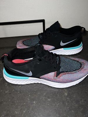 Nike Women's Odyssey React 2 Flyknit AH1016-003 Black Running Shoes Size US 10