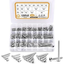 460pcs Pan Head Phillips Drive Wood Screws Self Tapping Screws Assortment Set...
