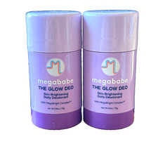 2x Megababe Glow Deo Daily Deodorant Stick, Skin Brightening 2.6oz ea SHIPS FREE