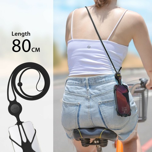 Bone Original Crossbody Lanyard Phone Tie 2 Universal Silicone Phone Case - BK - Zdjęcie 4 z 7