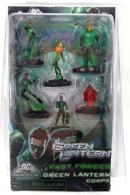 Fast Forces ~ GREEN LANTERN CORPS Set HeroClix DC Comics sealed 2 exclusive maps