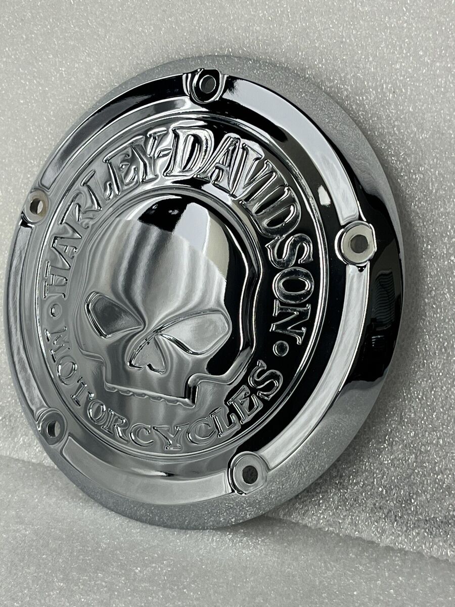Harley 2018 -23 Skull Clutch Cover Custom CHROME FAT BOY Harley 2018 -23 Skull Clutch Cover Custom CHROME FAT BOY