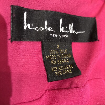 NICOLE MILLER women's A- Line Pink Silk Dress Size 2 | eBay