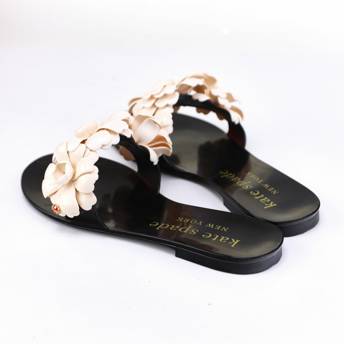 (Sweet掲載)kate spade new yorkフラワーアクセントサンダル NIB Kate Spade GARDENIA Floral Sandals 7-9 | eBay