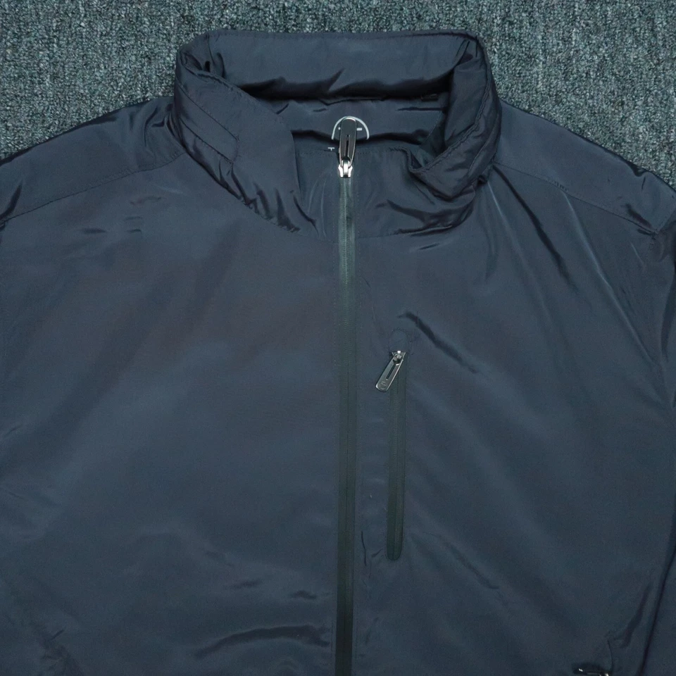 Chaqueta Tumi Para Hombre XXL Gris Azul Tecnología Bolsillos con Cremallera Completa Forrada con Capucha 2XL Foto 2 de 4