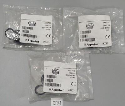 *NEW SEALED* LOT OF 3 Appleton 095715 Bouchon M25 + Joint 1352M20087 + Warranty!