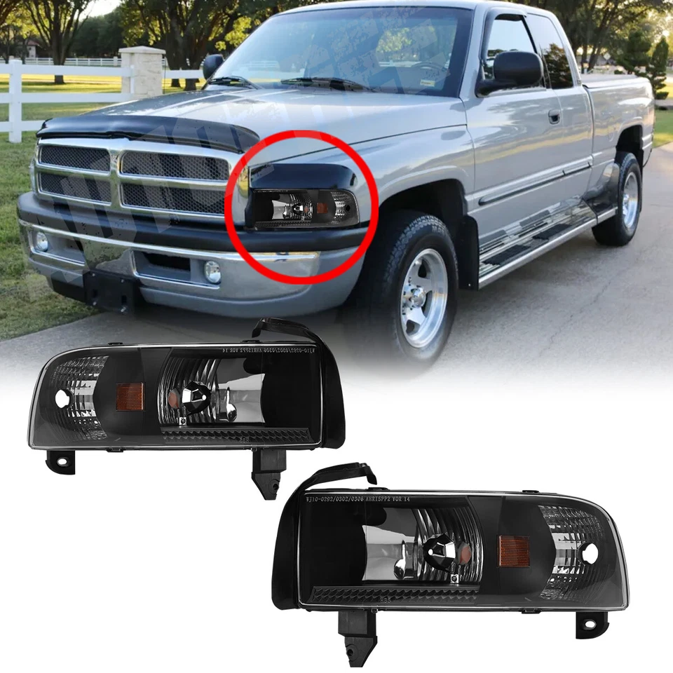 Faro LED + luces traseras + luces antiniebla para Dodge Ram 1500 2500 3500 L + R 1994-2002 Foto 2 de 4