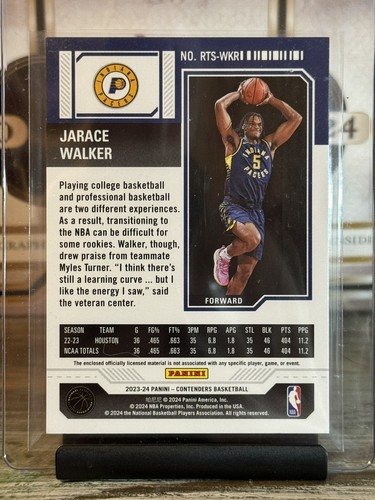 2023-24 Panini Contenders Jarace Walkers Rookie Ticket Patch RC RTS-WKR - Bild 2 von 2