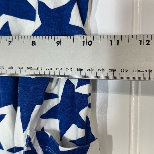 Hanna Andersson 3T Star Print Tank Dress Blue White 100% Cotton Pockets USA - Picture 5 of 9