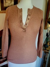 Tom Ford Women's Gold Ribbed Sweater S