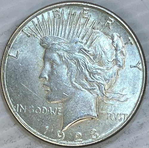 1923S Silver Peace Dollar Uncertified About Uncirculated Condition