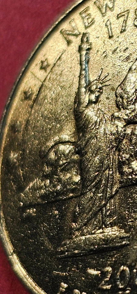 1788-2001P RARE NEW YORK STATES Quarter Dollar, Doubled Die & Chip Errors,... - Image 4 of 4