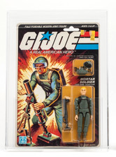 GI JOE AFA GRADED SHORT-FUZE 9 BACK SERIES 1 MOC HASBRO ARAH 1982 CLOSED HANDLE