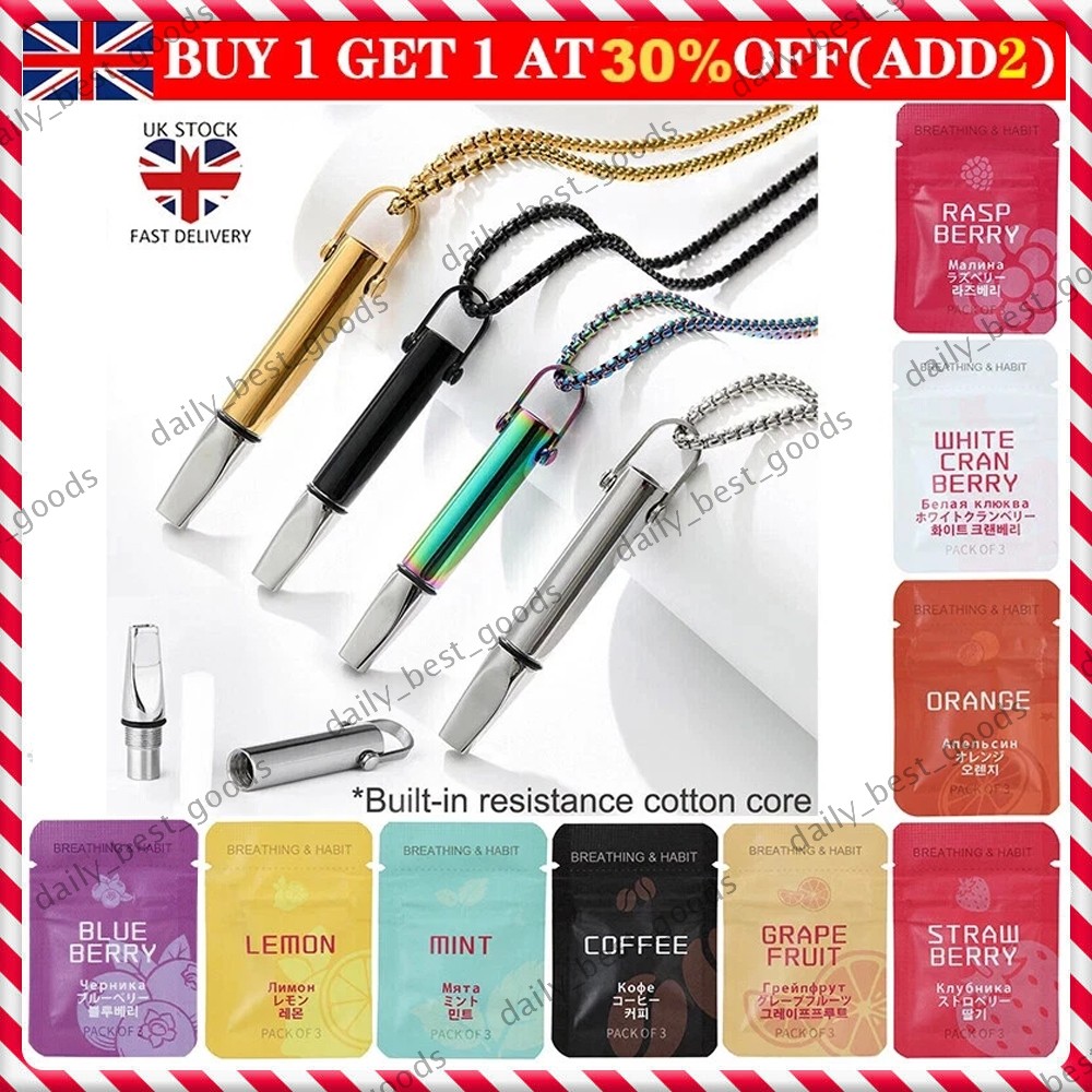 Quit Stop Smoking Vaping Breathing Necklace Breathlace Stress Anxiety Relief Toy