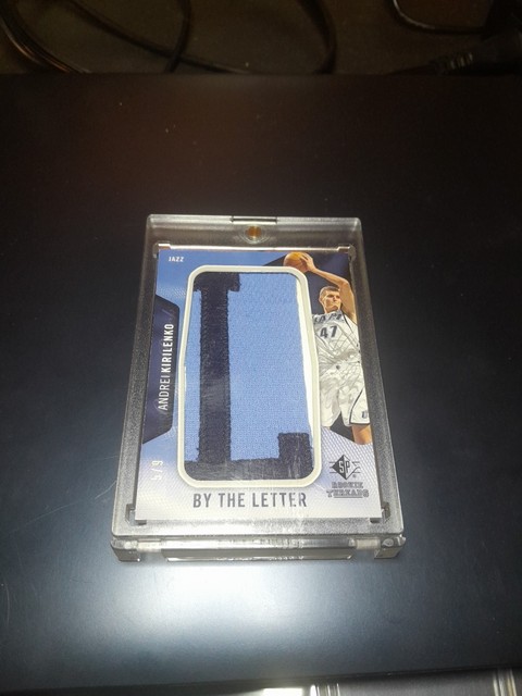 2007 SP Rookie Threads Andrei Kirilenko By The Letter Game Used Jersey Patch /9