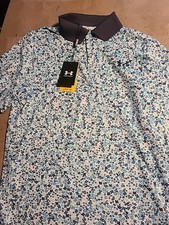 Under Armour Mens UA Matchplay Printed Golf Polo Shirt,Size,Medium