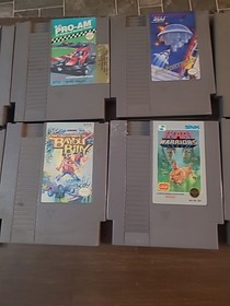Lot Of 8 Nes Games Mario Bros Duck Hunt Rare Vintage Baseball 3 And 5 Screw Case