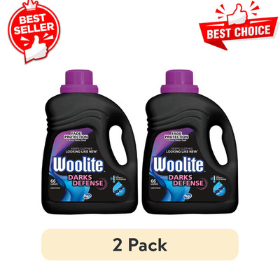 (2 Pack) Woolite Darks Defense Liquid Laundry Detergent, 100 fl oz, 66 Loads, HE