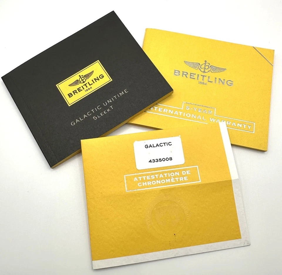 Preowned Genuine Breitling Galactic Ref.4335008 Watch Manual Books & Certificate - Изображение 2 из 4