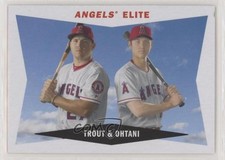 2020 Topps Archives 1960 Combo Cards Mike Trout Shohei Ohtani #60CC-TO 0dv5